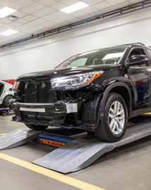 Toyota on vehicle lift | Baierl Toyota in Mars PA